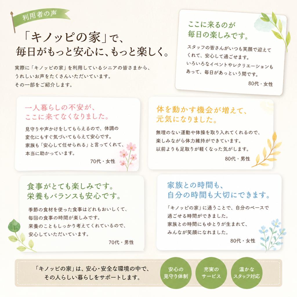 利用者の声